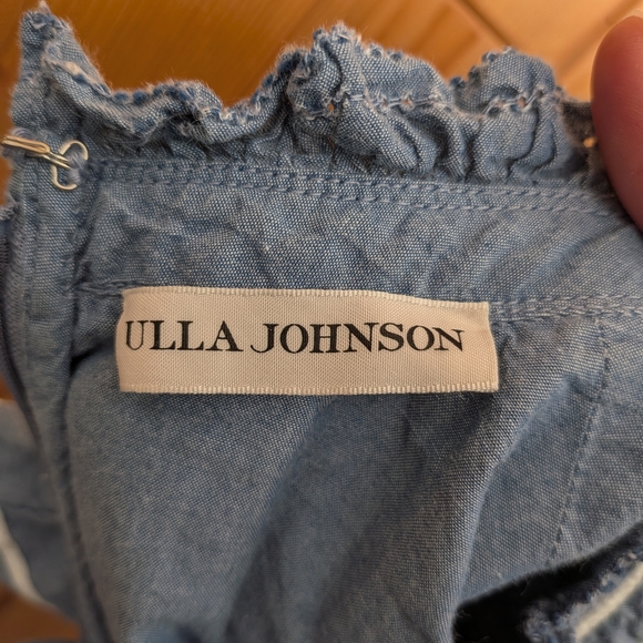 Ulla Johnson Chambray Ester Blouse Size 2 - Picture 4 of 5